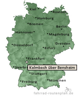 Entfernung Kolmbach über Bensheim