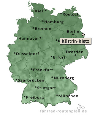 Entfernung K&uuml;strin-Kietz
