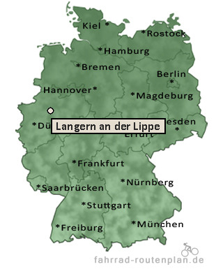 Entfernung Langern an der Lippe