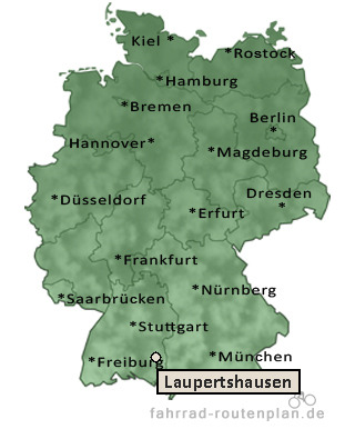 Entfernung Laupertshausen