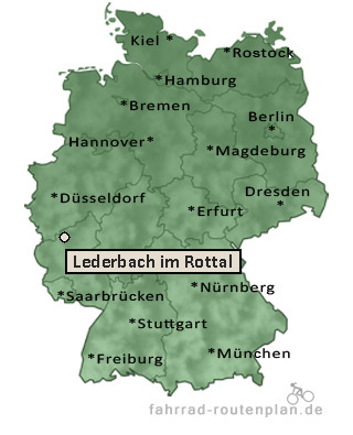 Entfernung Lederbach im Rottal