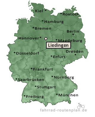 Entfernung Liedingen