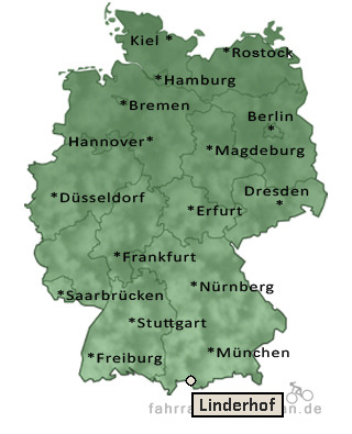 Entfernung Linderhof