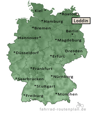 Entfernung Loddin