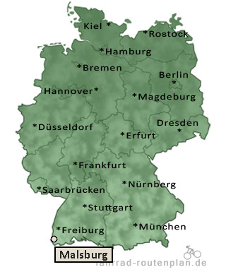 Entfernung Malsburg