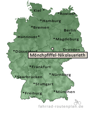 Entfernung Mönchpfiffel-Nikolausrieth