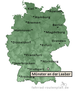 Entfernung M&uuml;nster an der Laaber