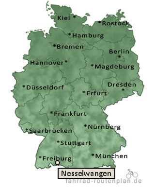 Entfernung Nesselwangen