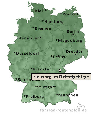 Entfernung Neusorg im Fichtelgebirge