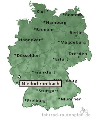 Entfernung Niederbrombach