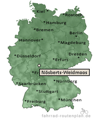 Entfernung N&ouml;sberts-Weidmoos