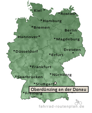 Entfernung Oberdünzing an der Donau