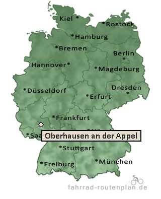 Entfernung Oberhausen an der Appel