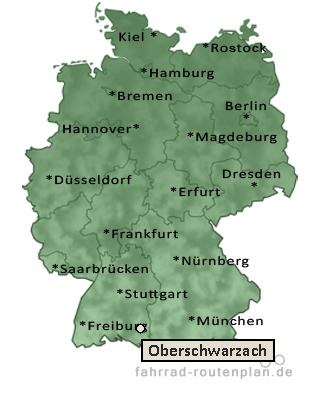 Entfernung Oberschwarzach