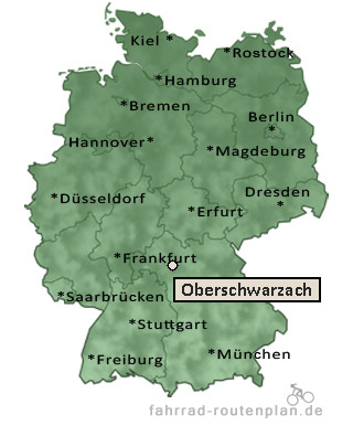 Entfernung Oberschwarzach