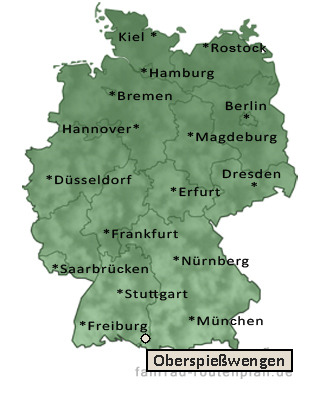 Entfernung Oberspie&szlig;wengen