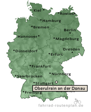 Entfernung Oberulrain an der Donau