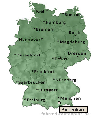 Entfernung Piesenkam