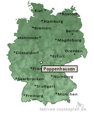 Entfernung Poppenhausen