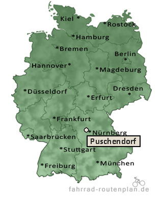 Entfernung Puschendorf