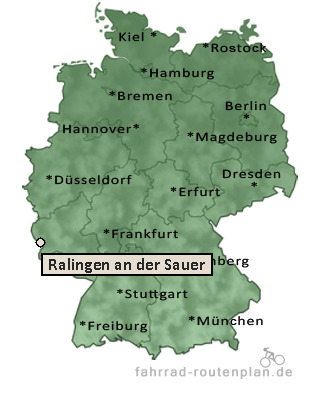 Entfernung Ralingen an der Sauer