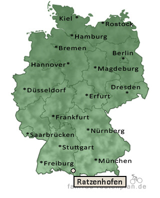 Entfernung Ratzenhofen