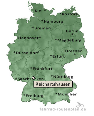 Entfernung Reichartshausen