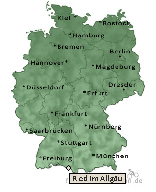 Entfernung Ried im Allgäu
