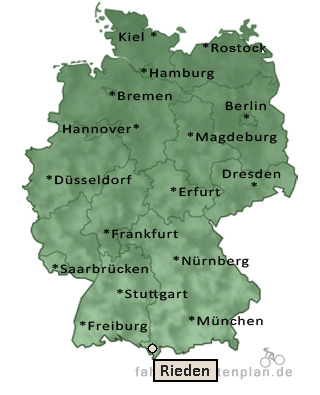 Entfernung Rieden
