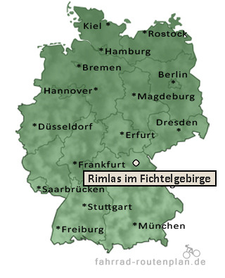 Entfernung Rimlas im Fichtelgebirge