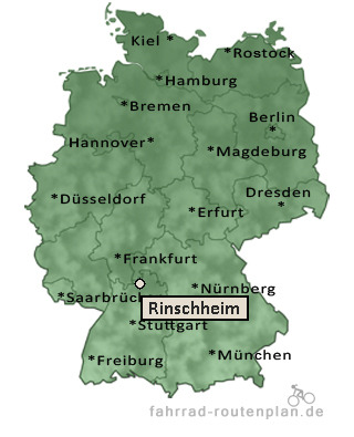 Entfernung Rinschheim