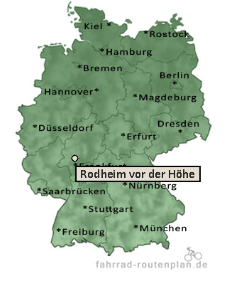 Entfernung Rodheim vor der H&ouml;he