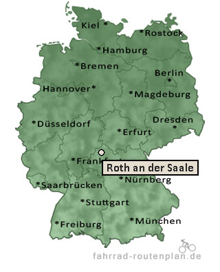 Entfernung Roth an der Saale