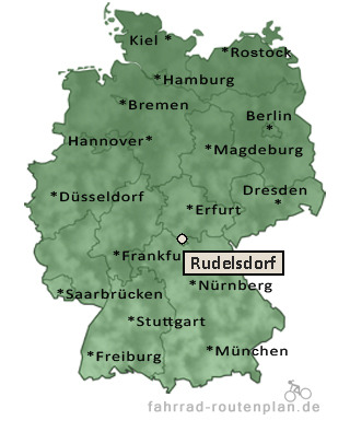 Entfernung Rudelsdorf