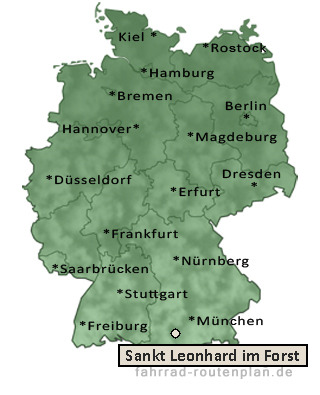 Entfernung Sankt Leonhard im Forst