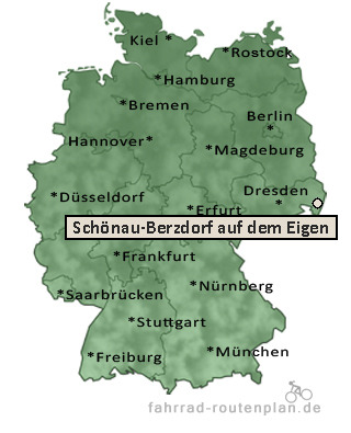 Entfernung Sch&ouml;nau-Berzdorf auf dem Eigen