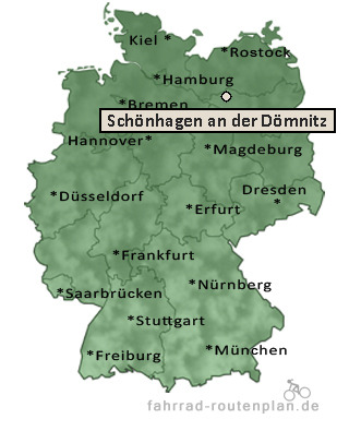 Entfernung Schönhagen an der Dömnitz