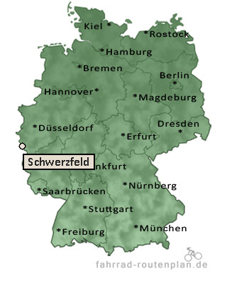 Entfernung Schwerzfeld
