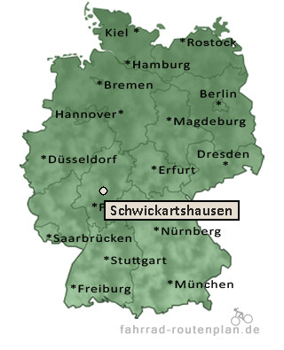 Entfernung Schwickartshausen
