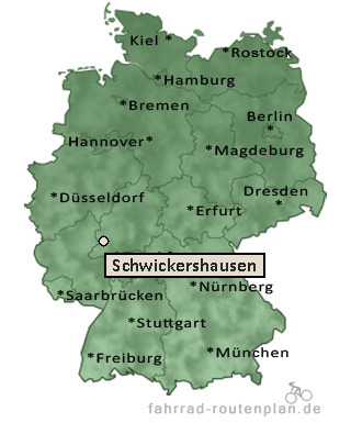 Entfernung Schwickershausen