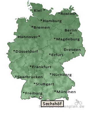 Entfernung Sechsh&ouml;f