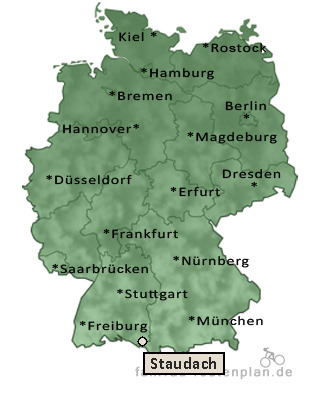 Entfernung Staudach