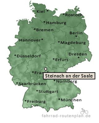 Entfernung Steinach an der Saale