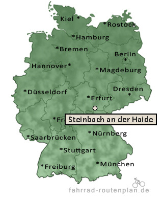 Entfernung Steinbach an der Haide