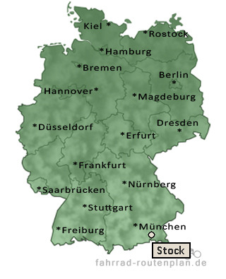 Entfernung Stock