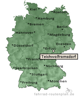 Entfernung Teichwolframsdorf