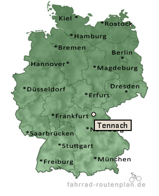 Entfernung Tennach