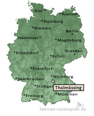Entfernung Thalmässing