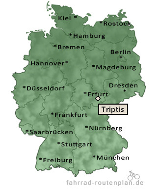 Entfernung Triptis