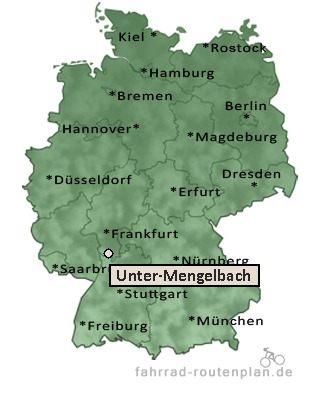 Entfernung Unter-Mengelbach